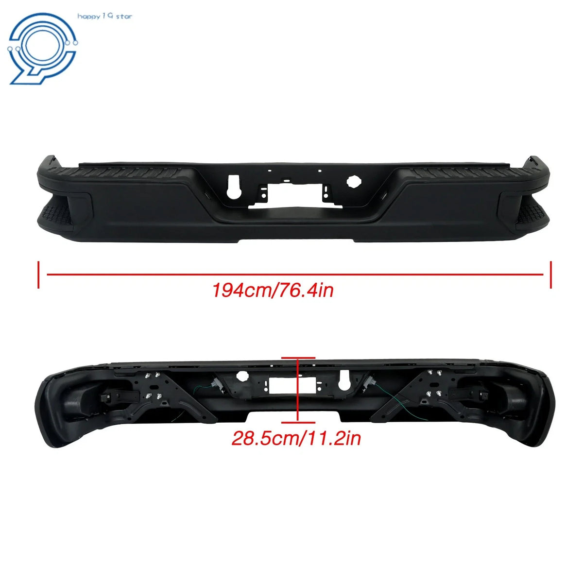 Rear Step Bumper Assembly for Chevy Silverado 1500 GMC Sierra (2019–2023)