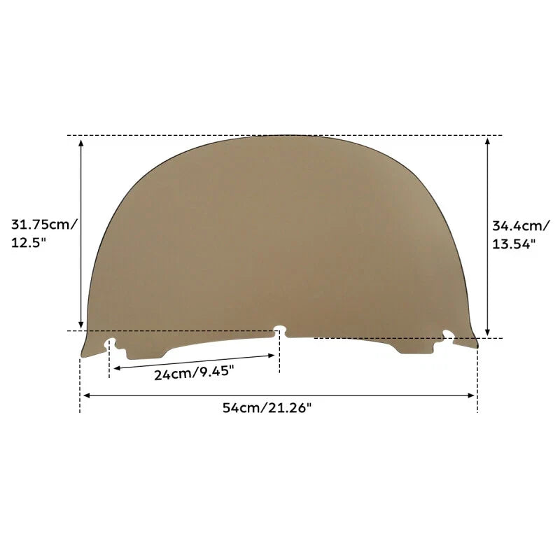 12.5" Smoked Windshield - Outer & Inner Fairings for Harley Touring 2014-2024