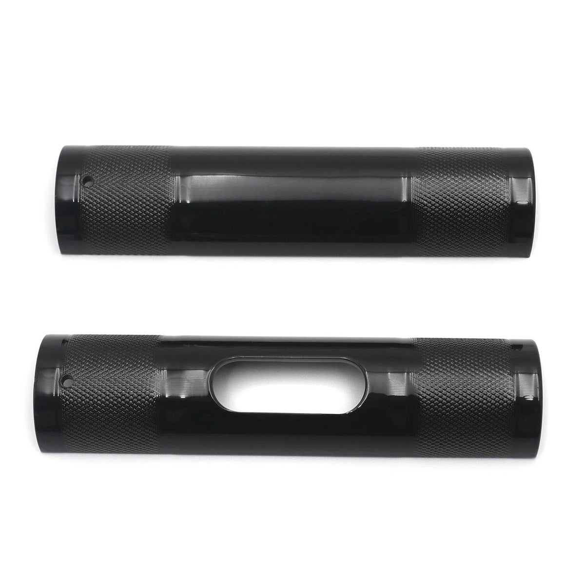 1" to 1.25" Black Knurled Handlebar Riser Adapter for Harley