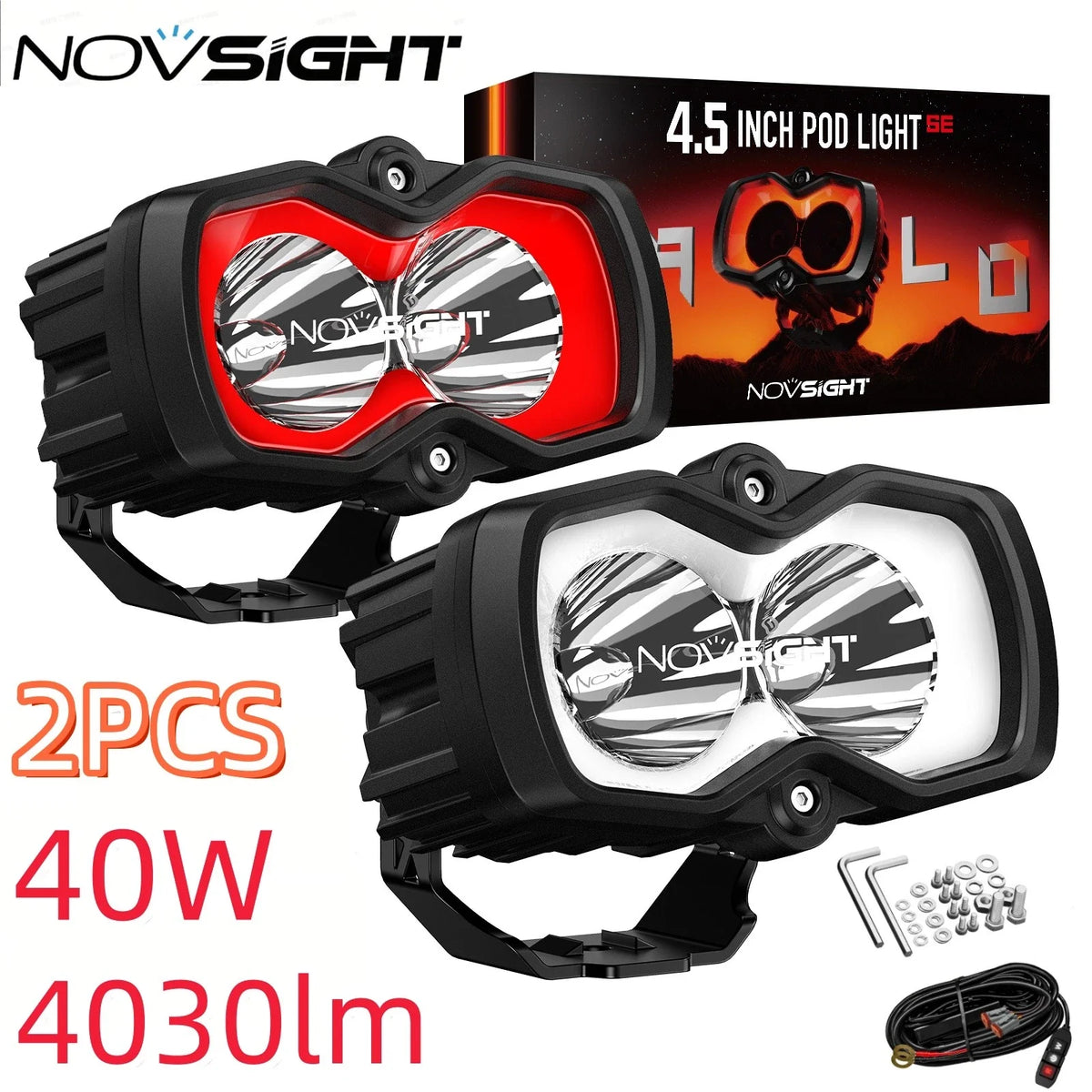 LED Work Pod Light 4.5'' Pair for Jeep Truck SUV (Offroad)