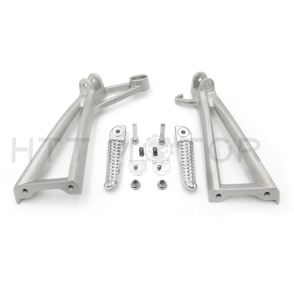 Rear Foot Peg Brackets - Silver for Yamaha YZF R6S 2006-2010