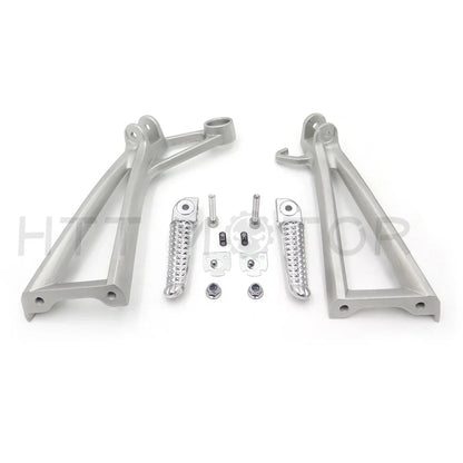 Rear Foot Peg Brackets - Silver for Yamaha YZF R6S 2006-2010