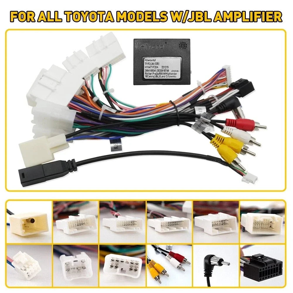 Car Stereo Radio Power Harness Cable (USB Adapter) for Toyota
