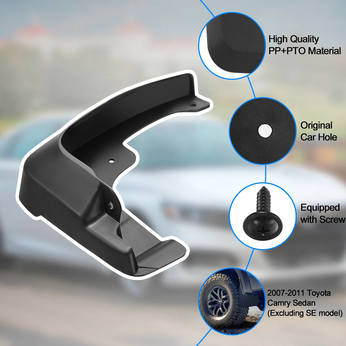 Mud Flaps Splash Guards for 2007-2011 Toyota Camry