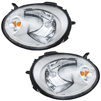 Halogen Headlight Set with Chrome Bezel for Dodge Neon (2003–2005)