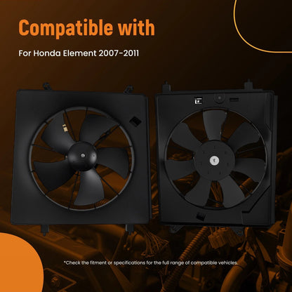 Pair of Radiator Fans for Honda Element 2007-2011 19030PNA003 600530