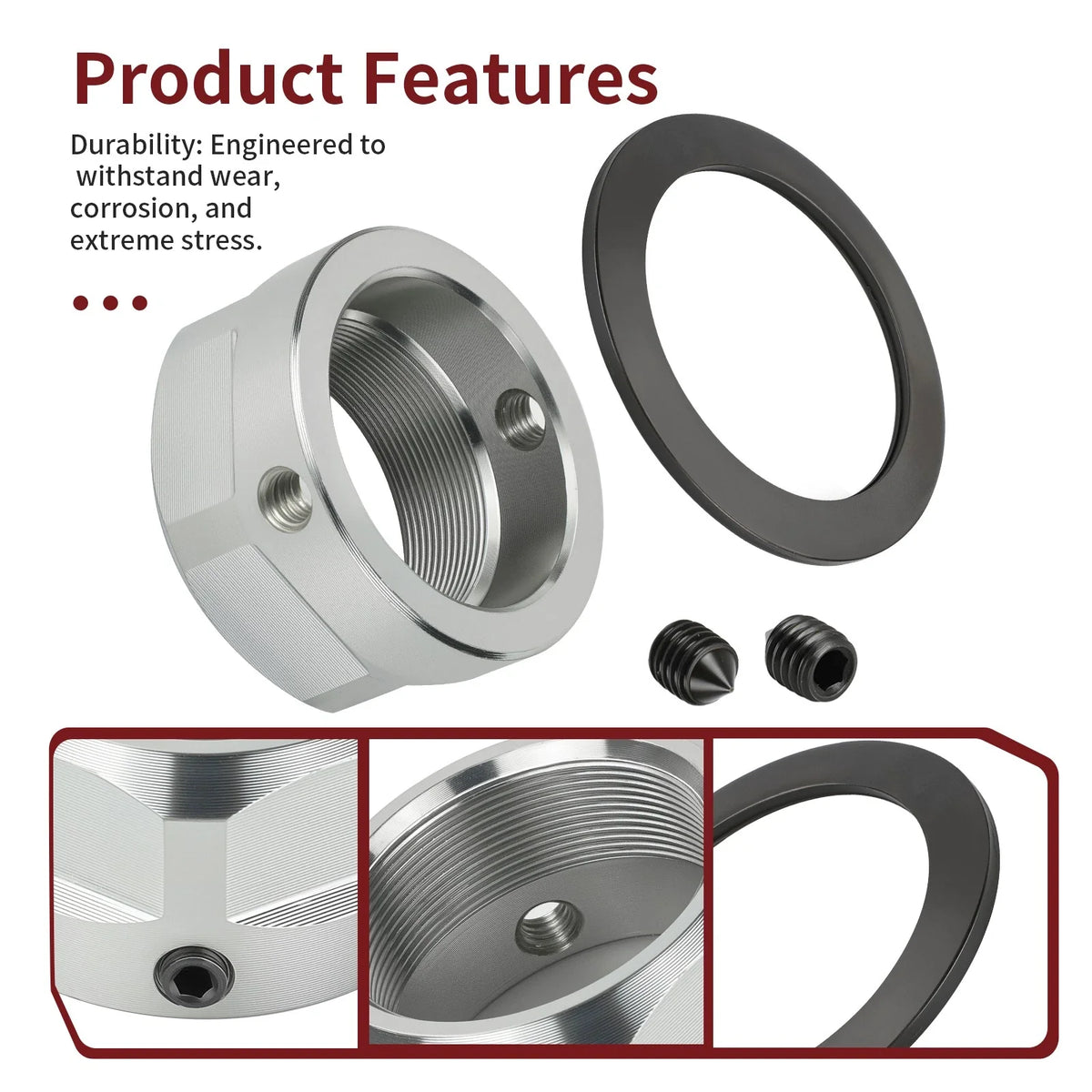 Rear Axle Lock Nut & Washer Set for Yamaha YFZ450 (2004–2013) Raptor 700 (2006–2022)