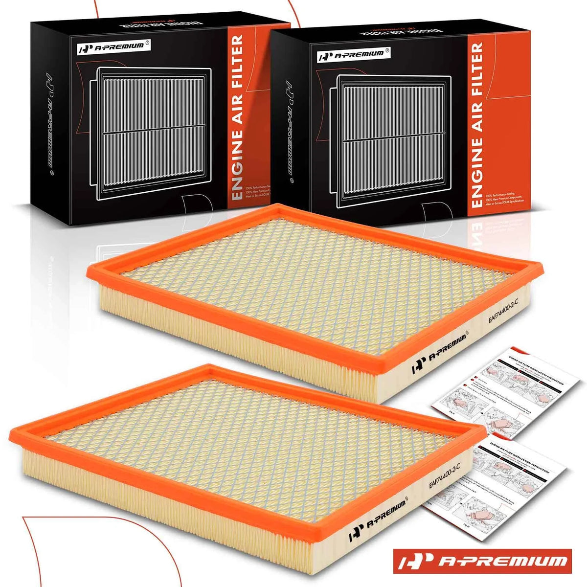 2X Engine Air Filter for Jeep Grand Cherokee (1993–2004)