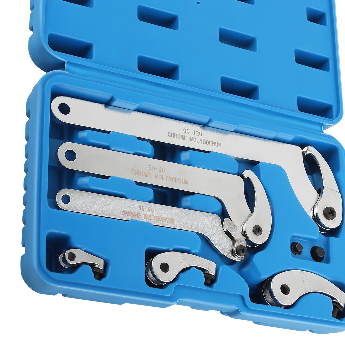 Hook Pin Spanner Wrench Tool Set 8pc Adjustable 35mm-120mm