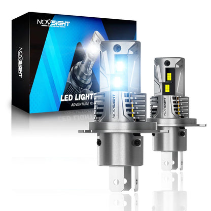 100W H4 LED Headlight Bulbs 6500K - Pair for NOVSIGHT 2010-2023