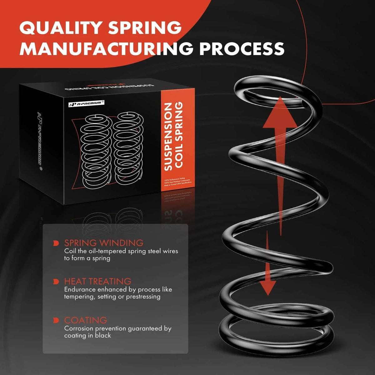 Rear Coil Spring Pair for Mazda 3 (2004-2013) & Ford Focus (2005-2011)