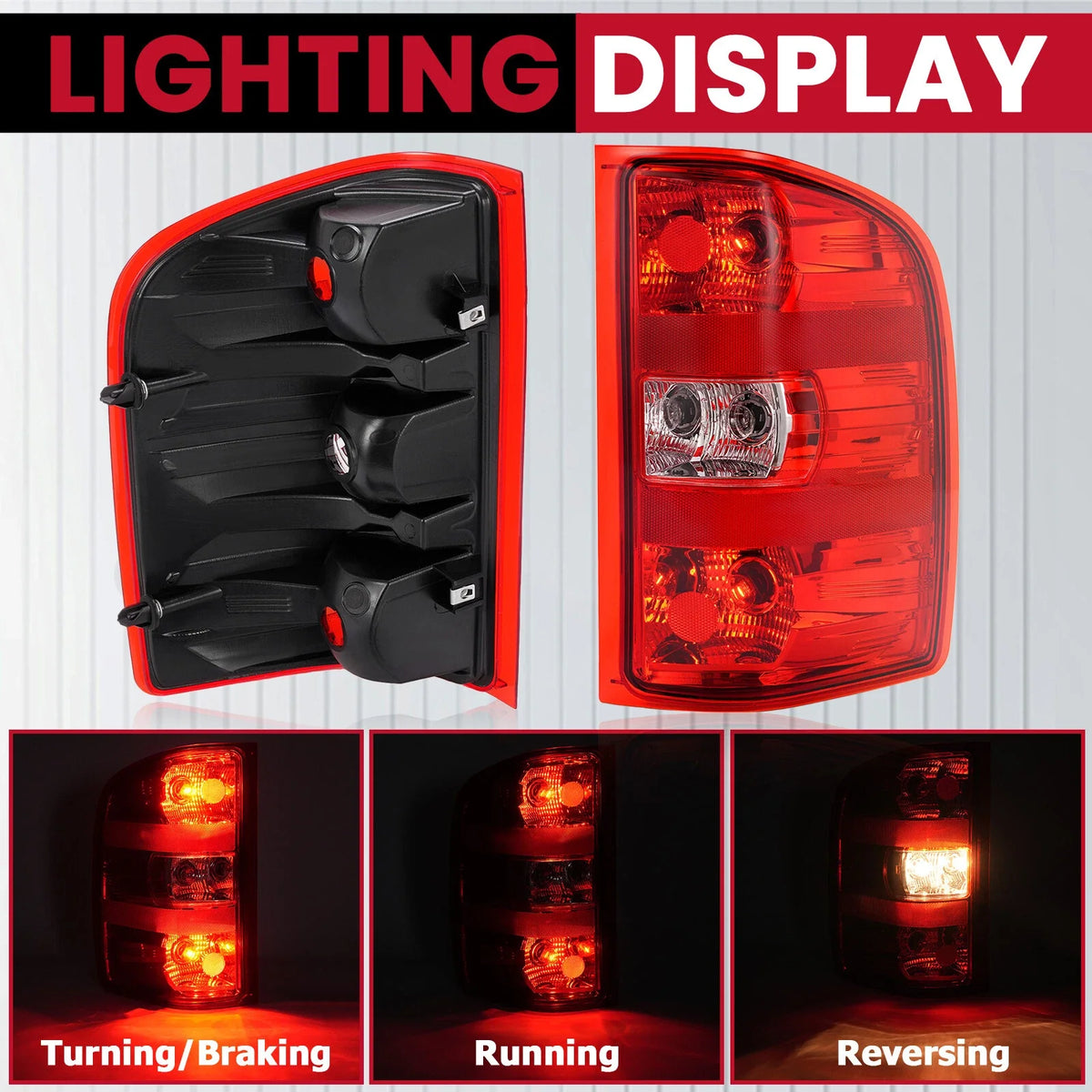 Passenger Side Tail Light for 2007-2013 Chevy Silverado 1500 2500 3500