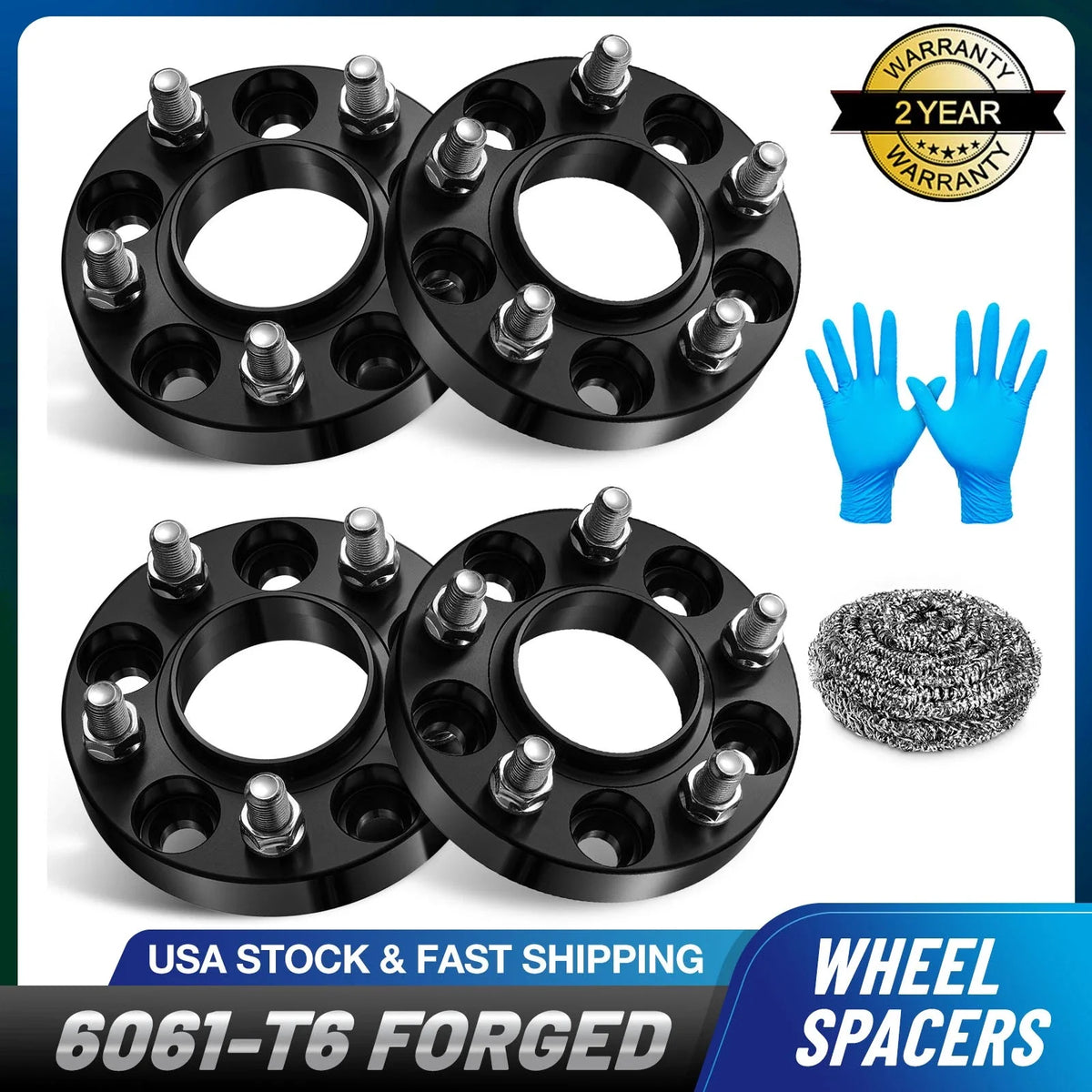 Set of 4 Hub Centric Wheel Spacers 1" 5x115 for Dodge Challenger (2008–2023)