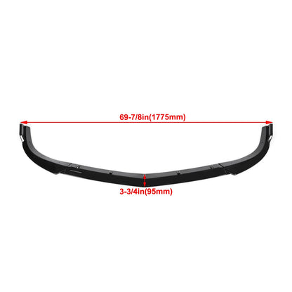 Glossy Black Front Bumper Lip Splitter for Benz C Class W204 (2012–2014)