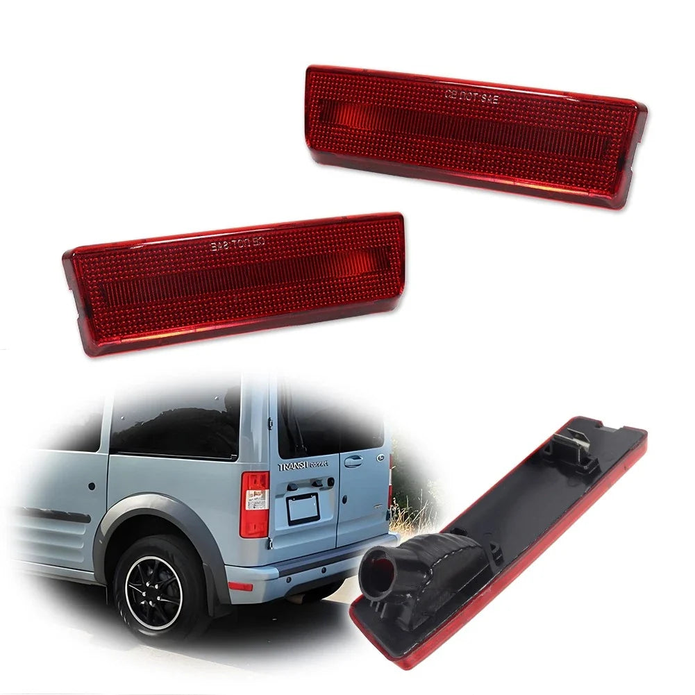 Set of 2 Red Lens Side Marker Light Reflectors for Ford Transit Connect