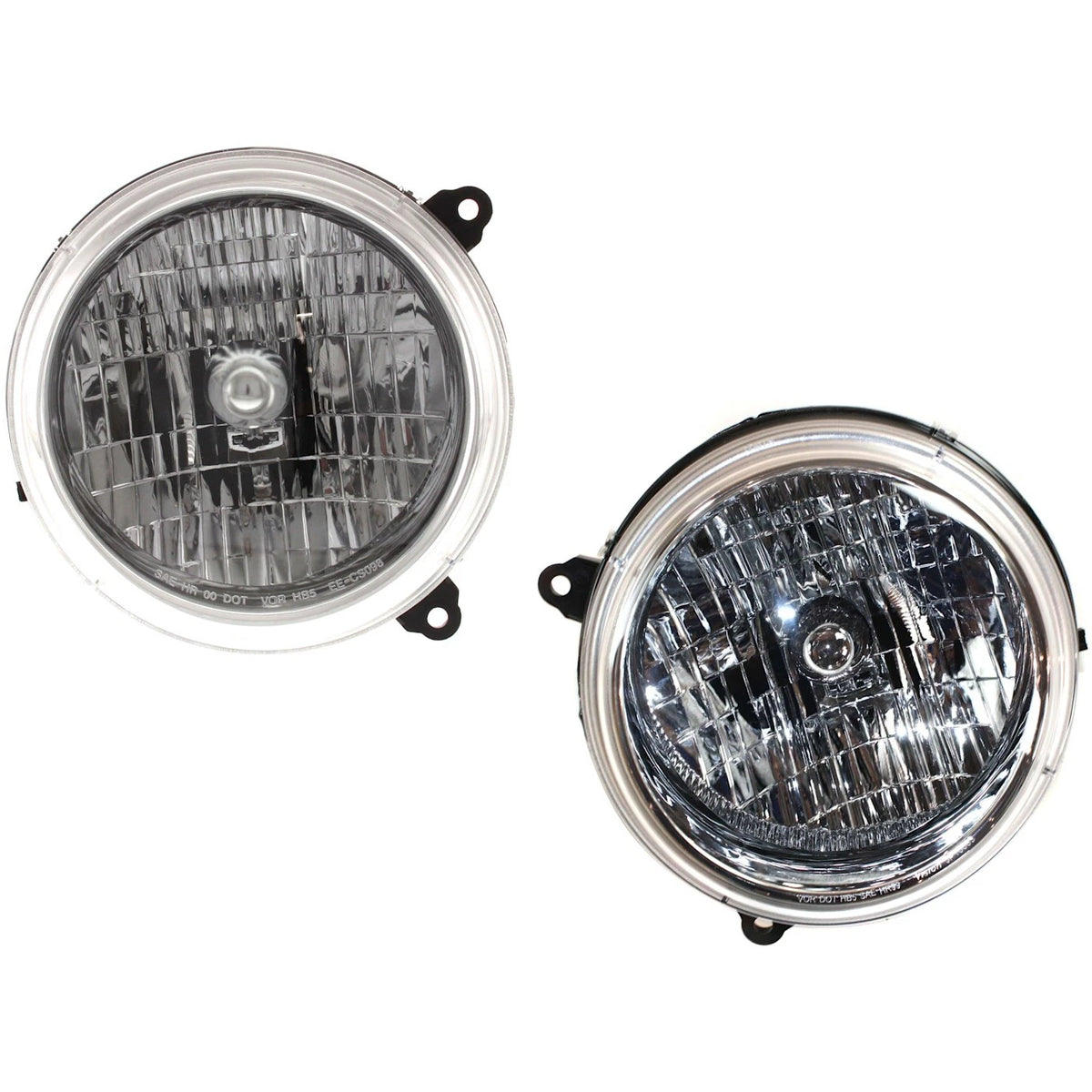 Set of 2 Halogen Headlights for Jeep Liberty (2002–2004) w/ Bulbs