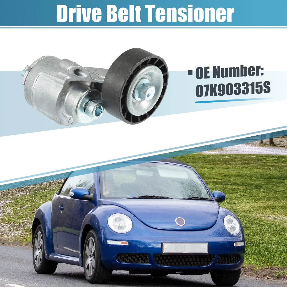 Belt Tensioner Pulley Assembly No. 07K903315S for Volkswagen Beetle (2006–2010)