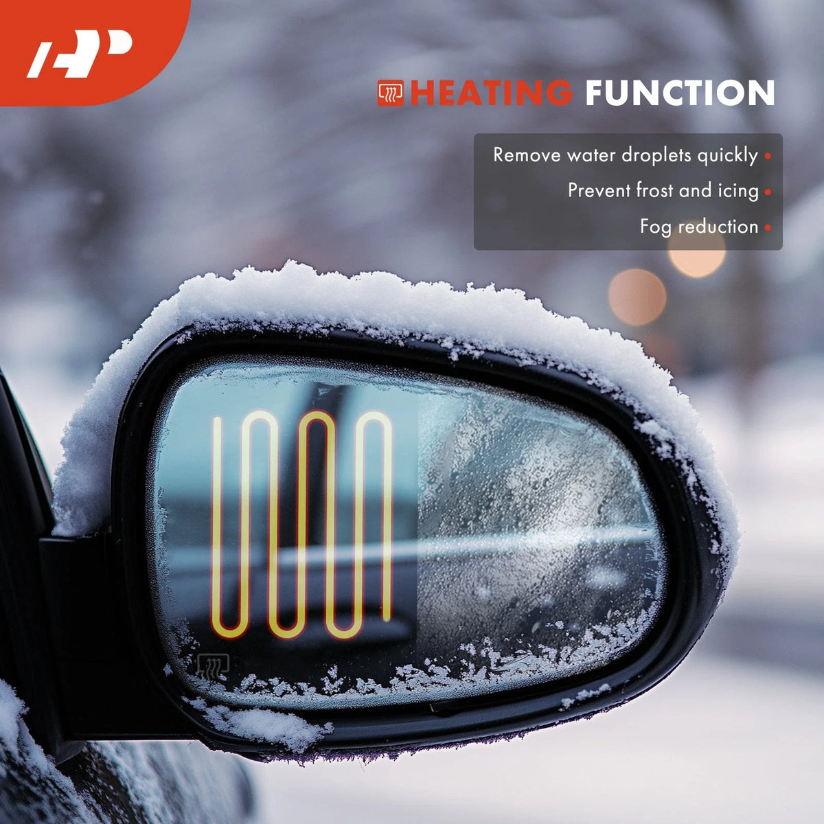 Heated Passenger Side Mirror Glass for Honda Pilot Ridgeline 2016-2022