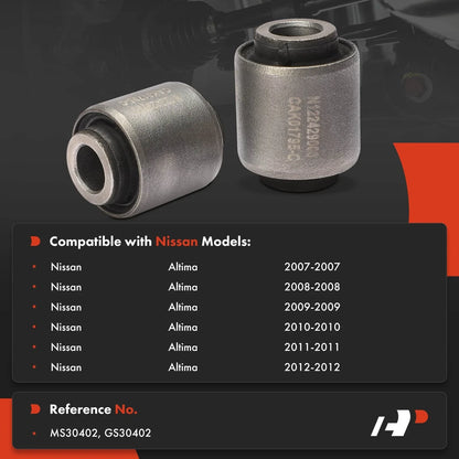 Rear Control Arm Bushings 2X for Nissan Altima Maxima
