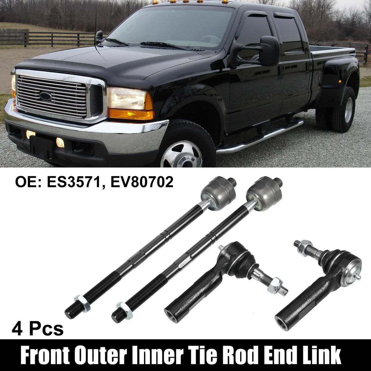 4-Piece Tie Rod End Links for 2011-2023 Dodge Charger