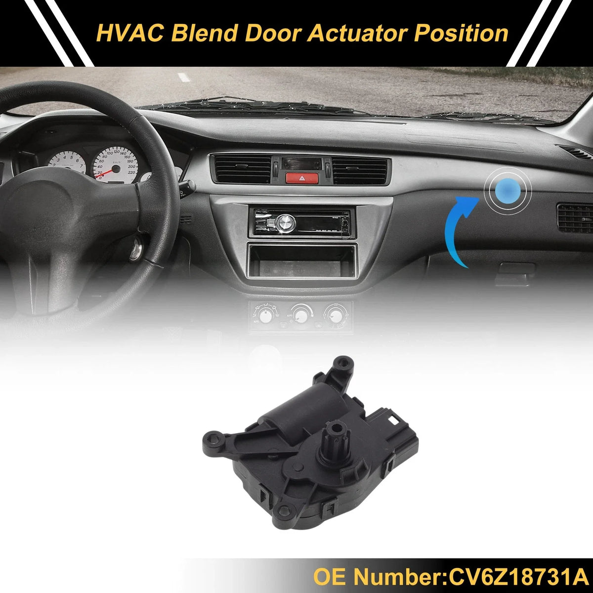 HVAC Heater Blend Door Actuator for Ford Focus (2012–2017) No.CV6Z18731A