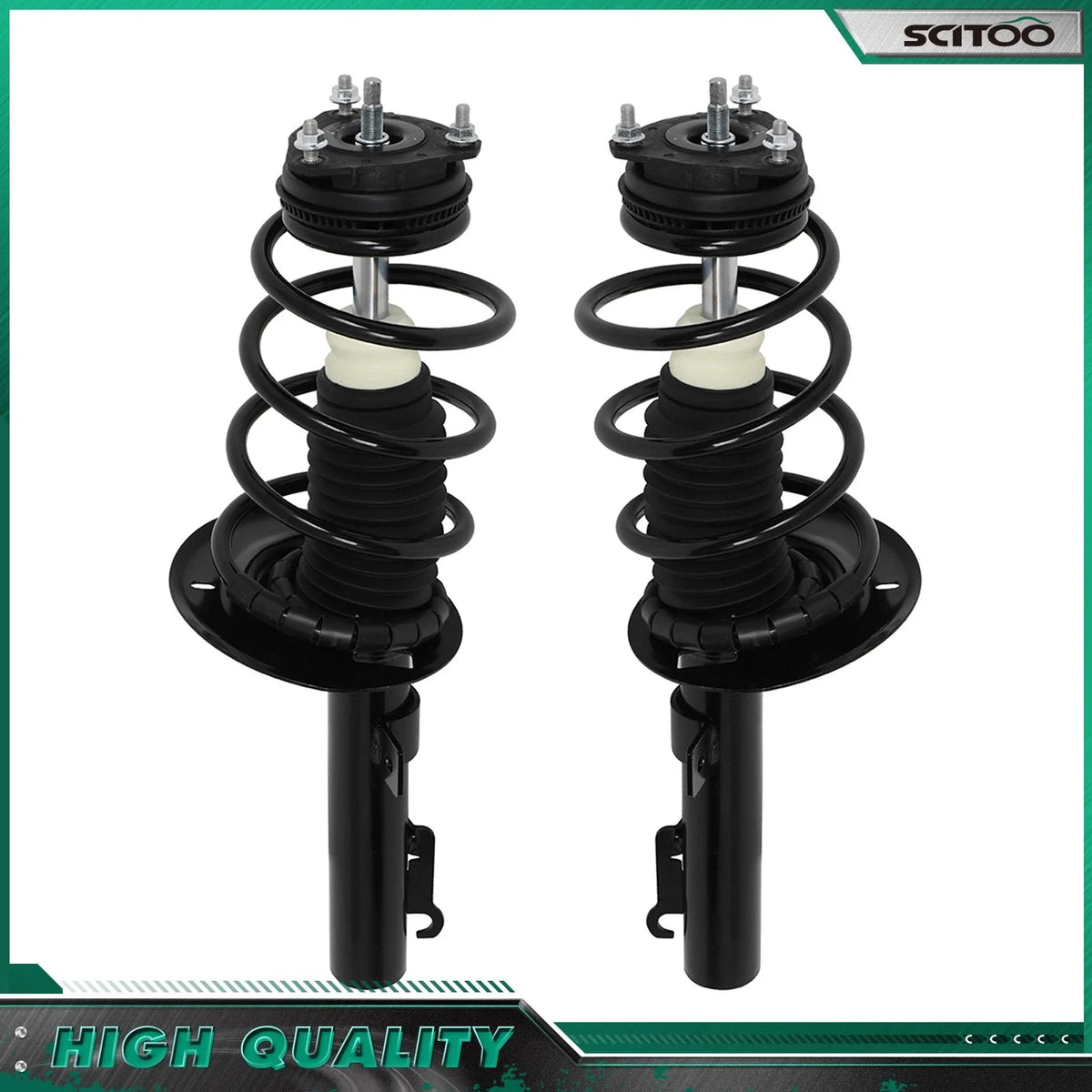 Complete Front Strut Spring & Mount Pair for Ford Focus 2008–2011