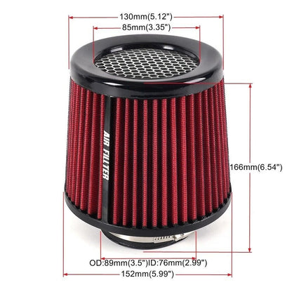 3" Cold Air Intake Dry Filter Cone for Toyota Hilux N70