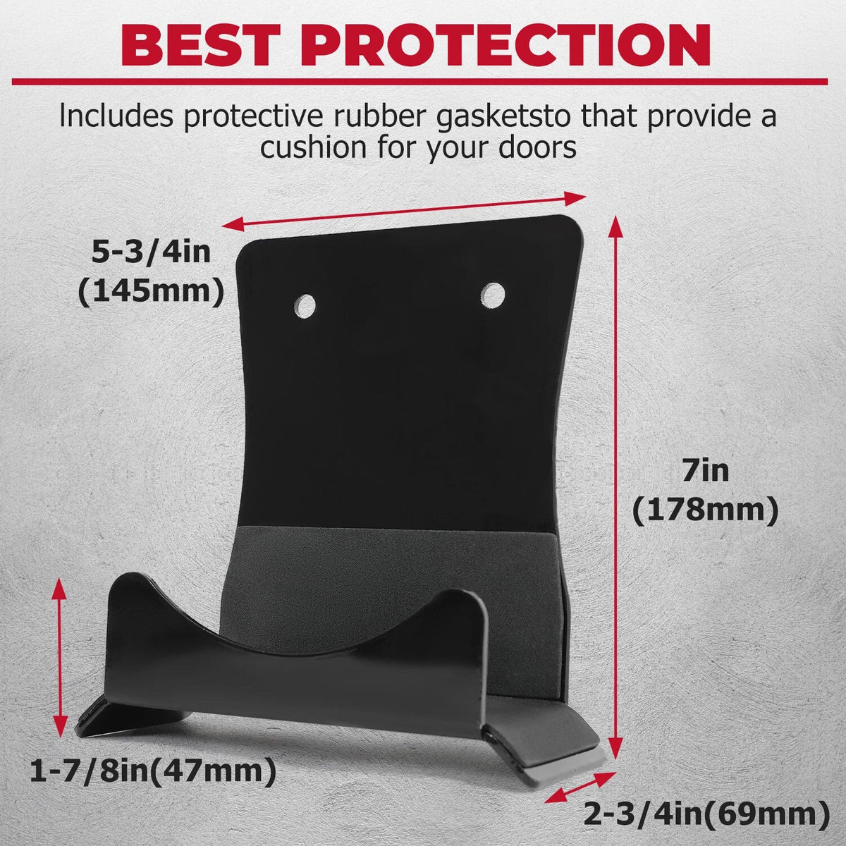 2X Wall Mount Door Storage Hangers for Jeep Wrangler (1956–2024)