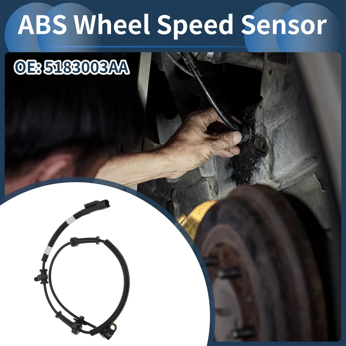 2010-2018 Dodge Ram 1500 Pickup 4WD ABS Wheel Speed Sensor