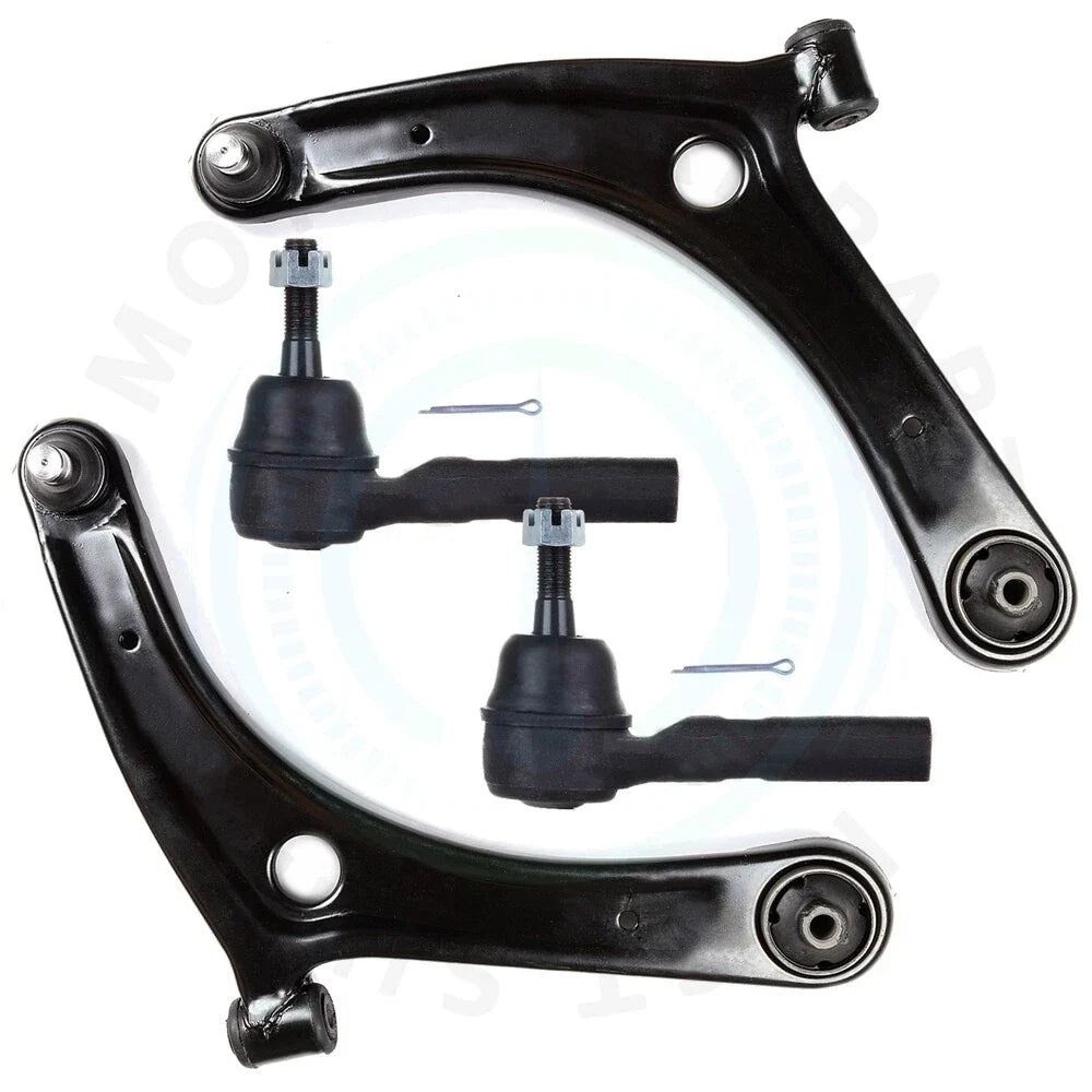 Set of 4 Front Lower Control Arms & Outer Tie Rod Ends for Jeep Patriot Compass (2007–2014)