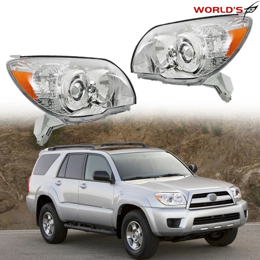 Projector Headlights for Toyota 4Runner (2006–2009) Chrome Left+Right