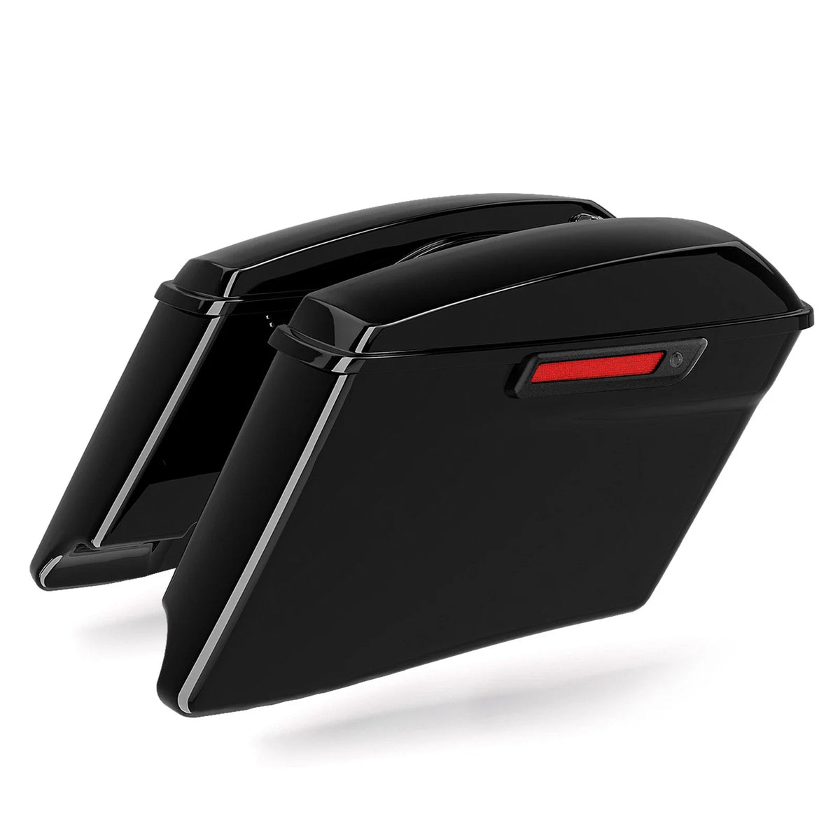 Hard Saddlebags 4" Stretched & Brackets for Harley Softail 1984-2017