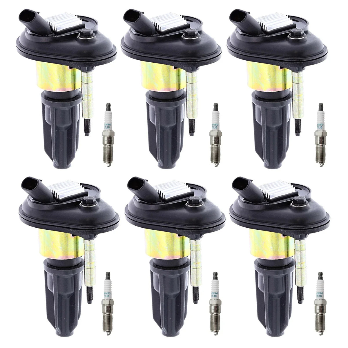 Set of 6 Ignition Coils & Iridium Spark Plugs for Ascender Envoy Rainier (2002–2008)