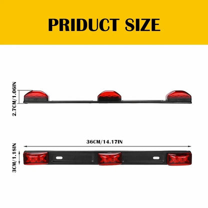 Set of 4 LED ID Light Bars for Truck Boat Trailer (14")