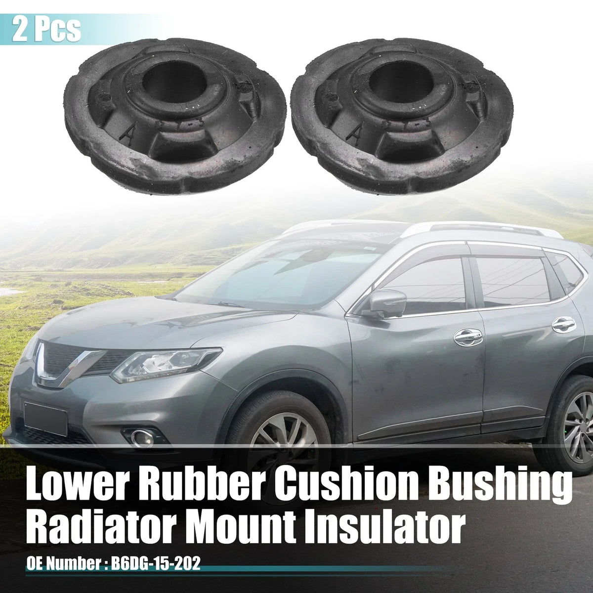 2X Lower Rubber Cushion Bushing Radiator Mount Insulator for Mazda 6 (2003–2013)