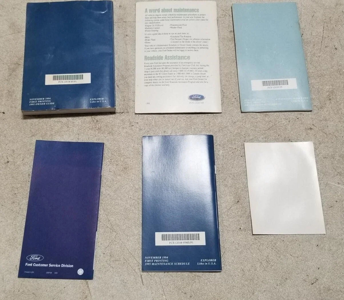 Owners Manual Collection for Ford Explorer (1995)
