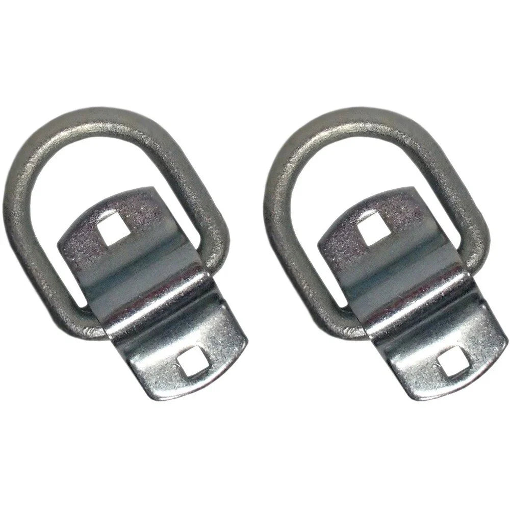 2X 1/2" Bolt On D-Ring Strap for Flatbed Truck Trailer Tie Down