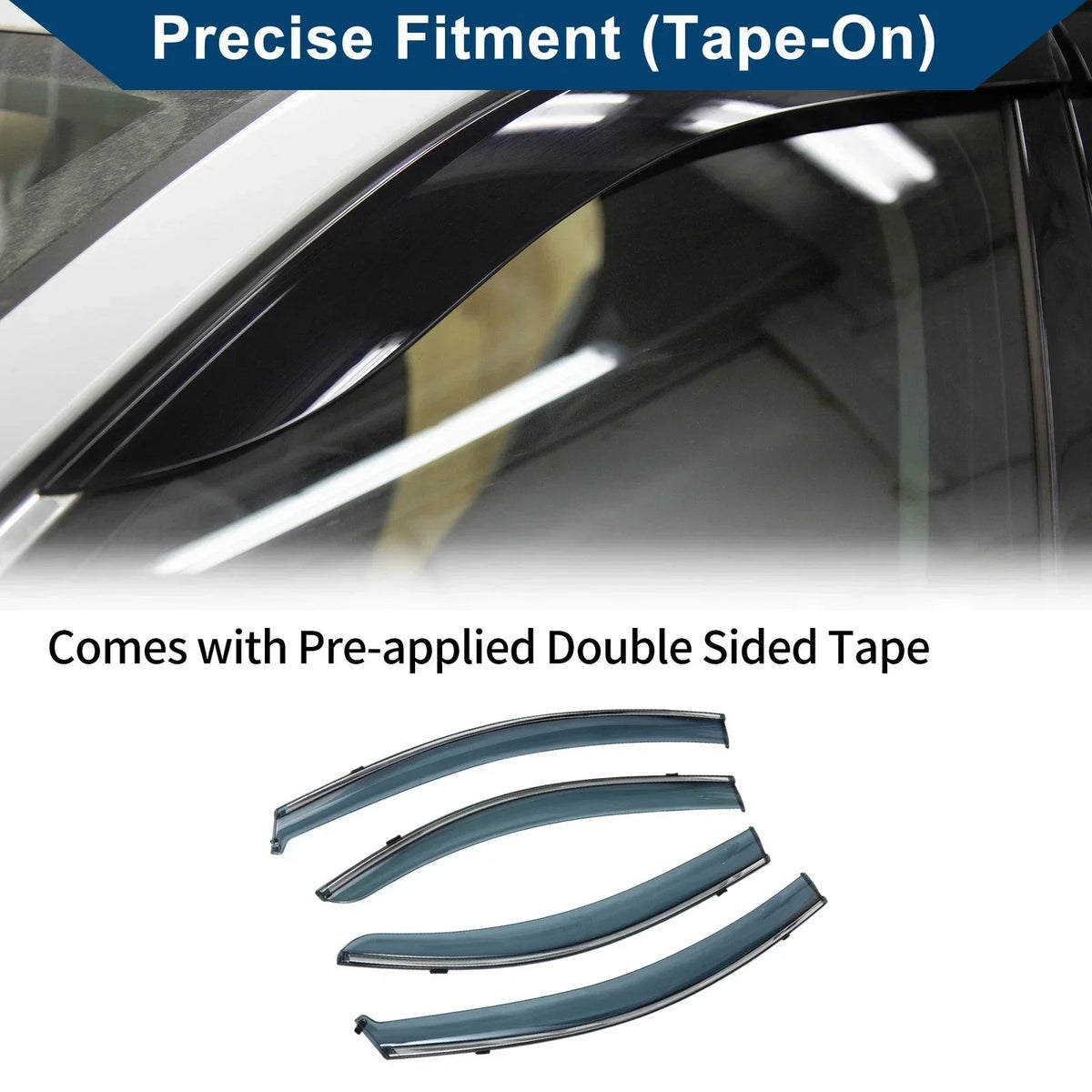 Window Deflectors - 2 Side Vent Visors for 2007-2010 Chevrolet Aveo Sedan