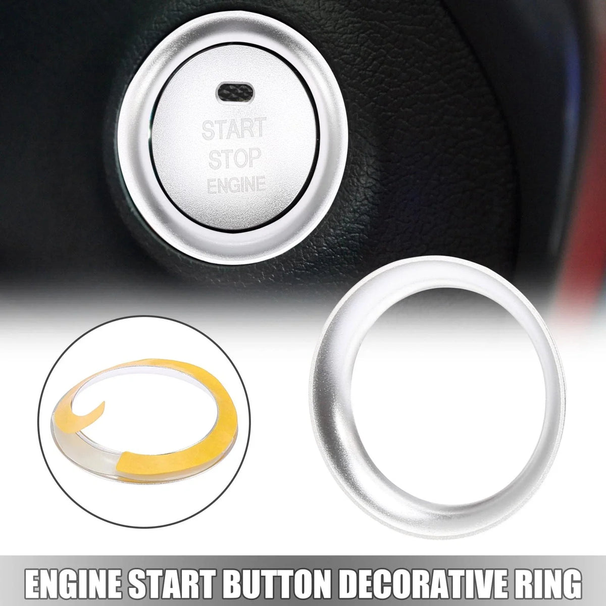 Decorative Start Button Ring for Mazda CX-5, CX-4, Axela, Atenza (Silver)