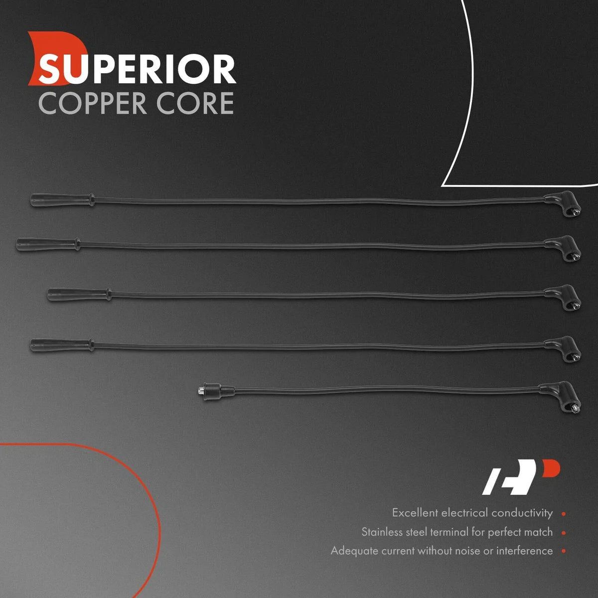 5 Spark Plug Wire Sets for Nissan 200SX 1984-1998 and Ford Mustang II 1974-1978