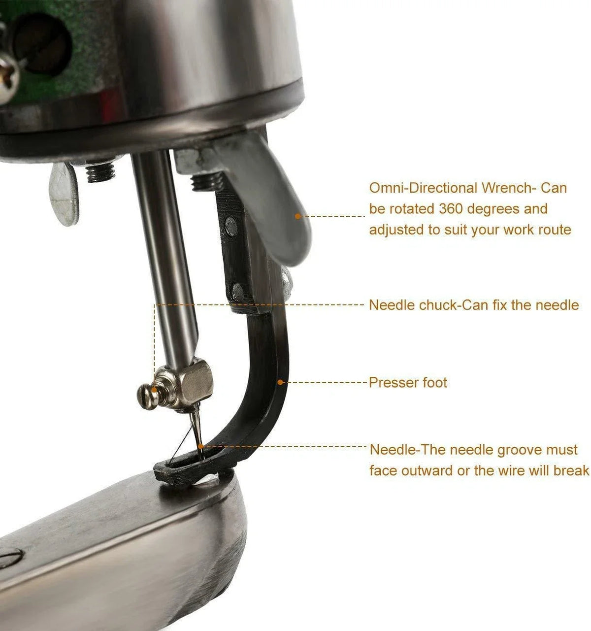 Sewing Machine for Repairing Leather and Cloth (Dual Thread)