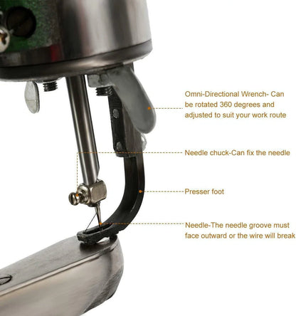 Sewing Machine for Repairing Leather and Cloth (Dual Thread)
