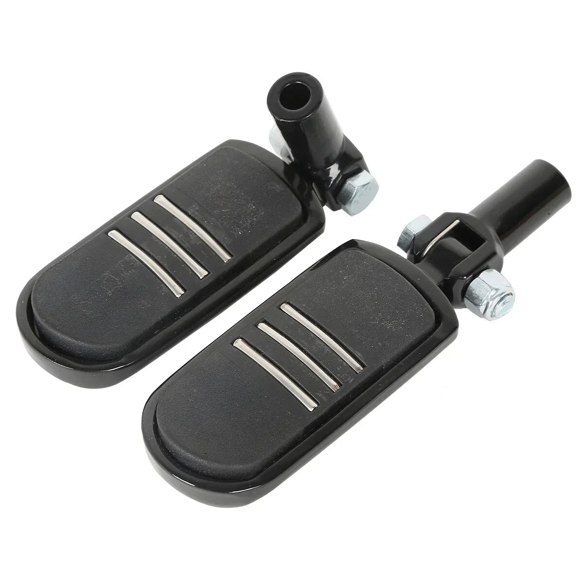 Black Footpegs Mounts for Harley Fatboy Heritage Softail 2000-2006