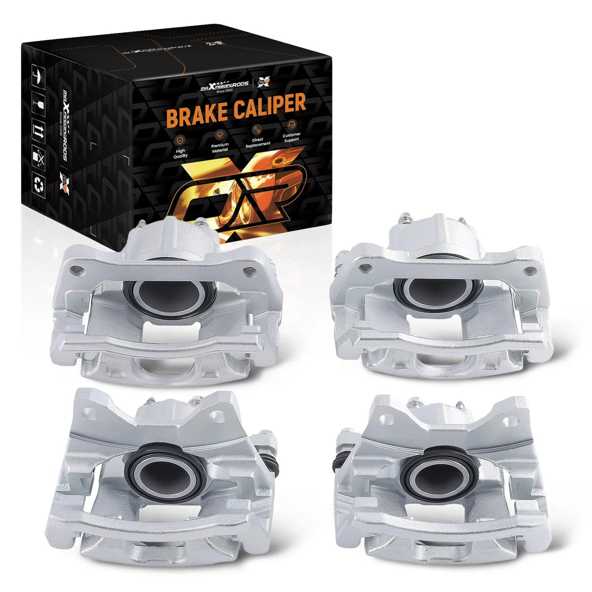 Front and Rear Brake Calipers w/Bracket for Dodge Nitro & Jeep Wrangler JK