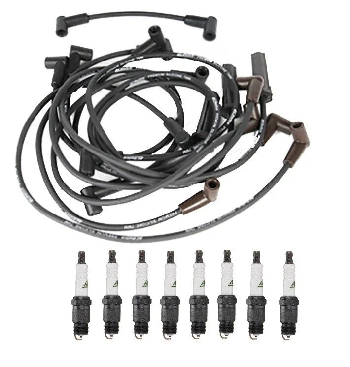 Ignition Wire Set & 8 ACDelco Spark Plugs for Chevy V8