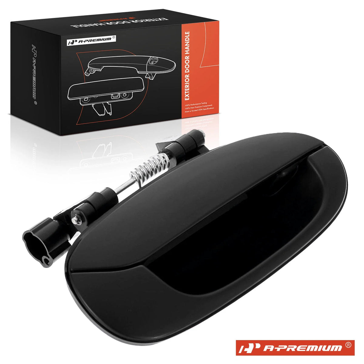 Rear Right Black Exterior Door Handle for Kia Spectra (2002–2004)