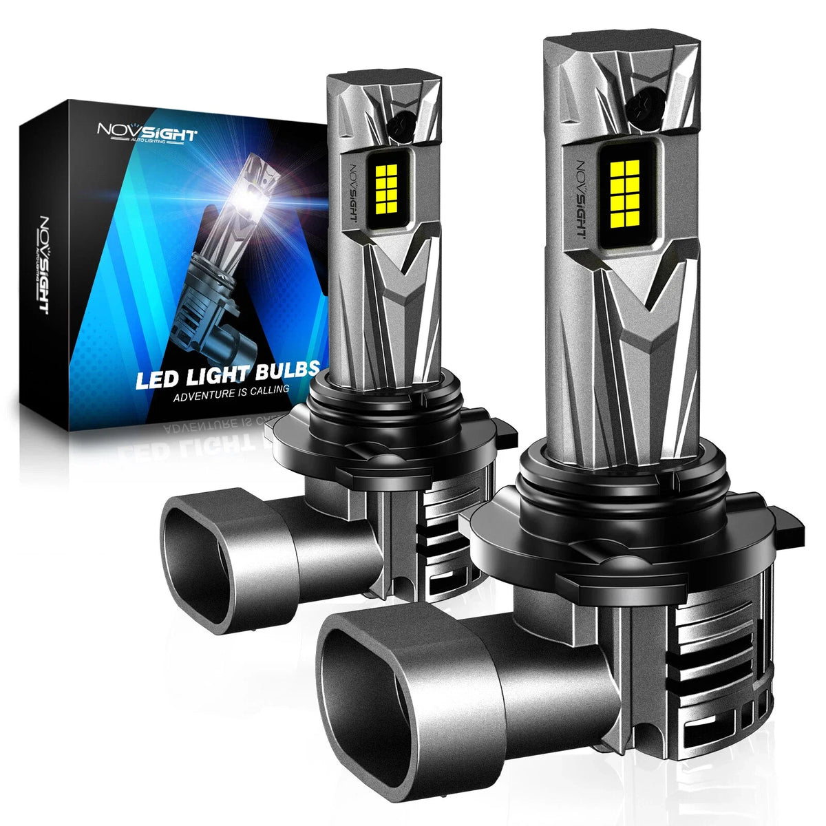 LED Headlight Bulbs 2X HB3 9005 for NOVSIGHT 2011-2018 18000LM 70W 6500K