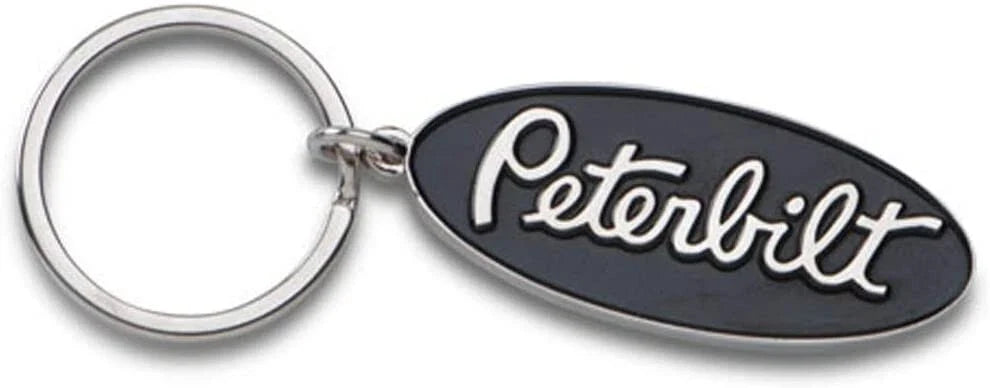 Key Chain for Peterbilt Motors Trucks (Black Epoxy)