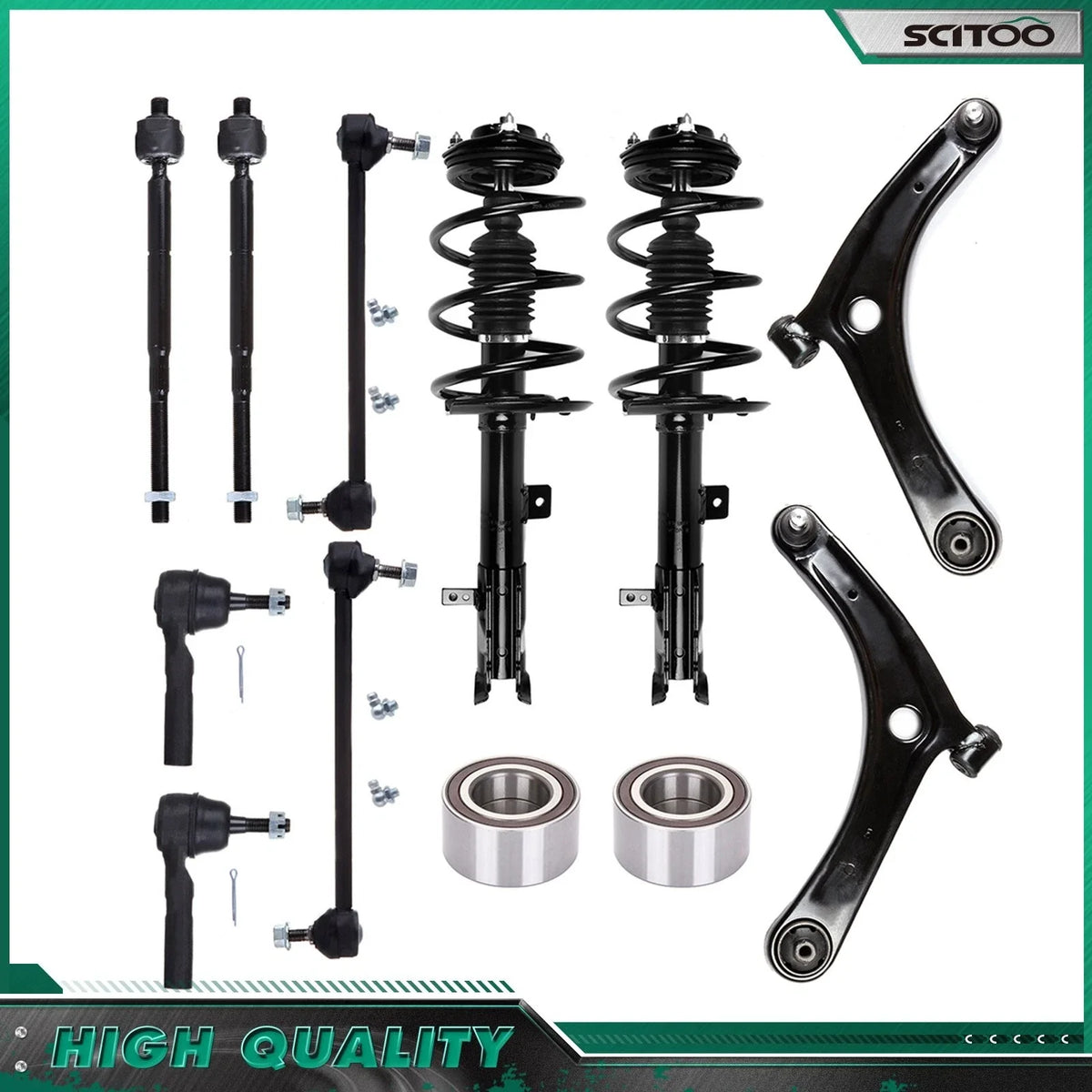 Tie Rod End Links, Front Struts & Lower Control Arms for Caliber 07-12