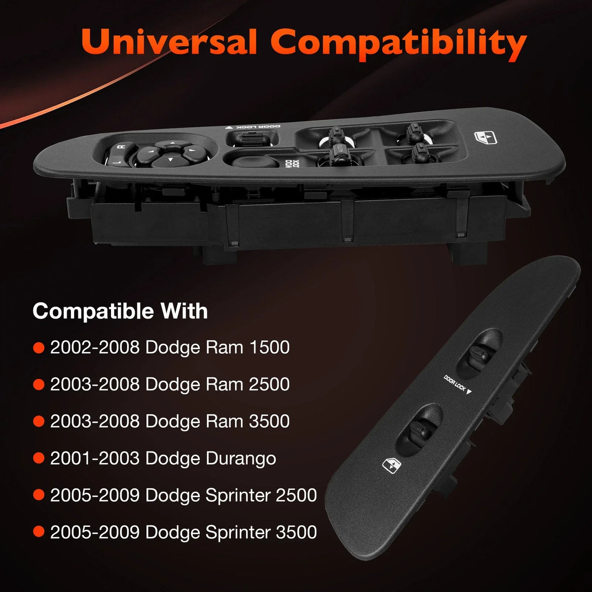 Mirror Switch Set with Power Door Window Lock for Dodge Ram 1500 2001-2009